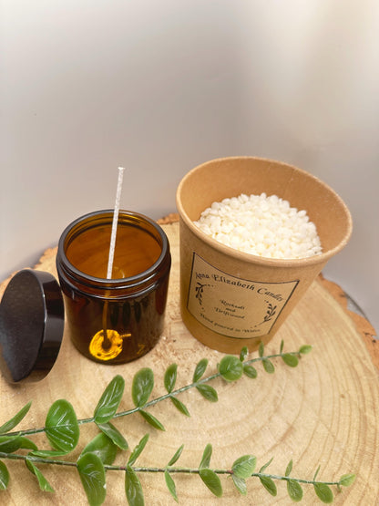 Limited Edition Amber Jar DIY Candle Kit, Make Your Own Candle, Olive Wax Candles, Handmade Candle Kit