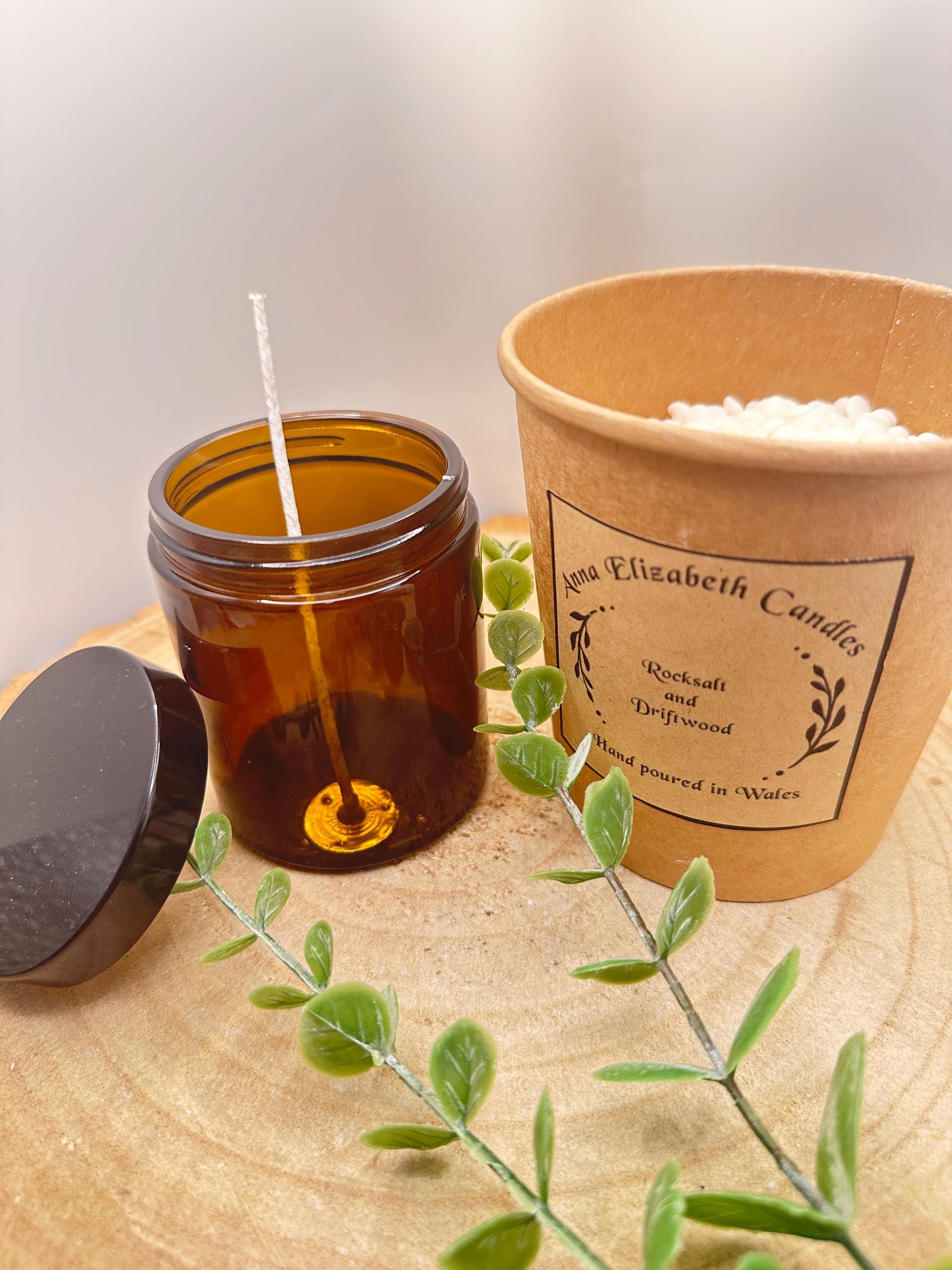 Limited Edition Amber Jar DIY Candle Kit, Make Your Own Candle, Olive Wax Candles, Handmade Candle Kit