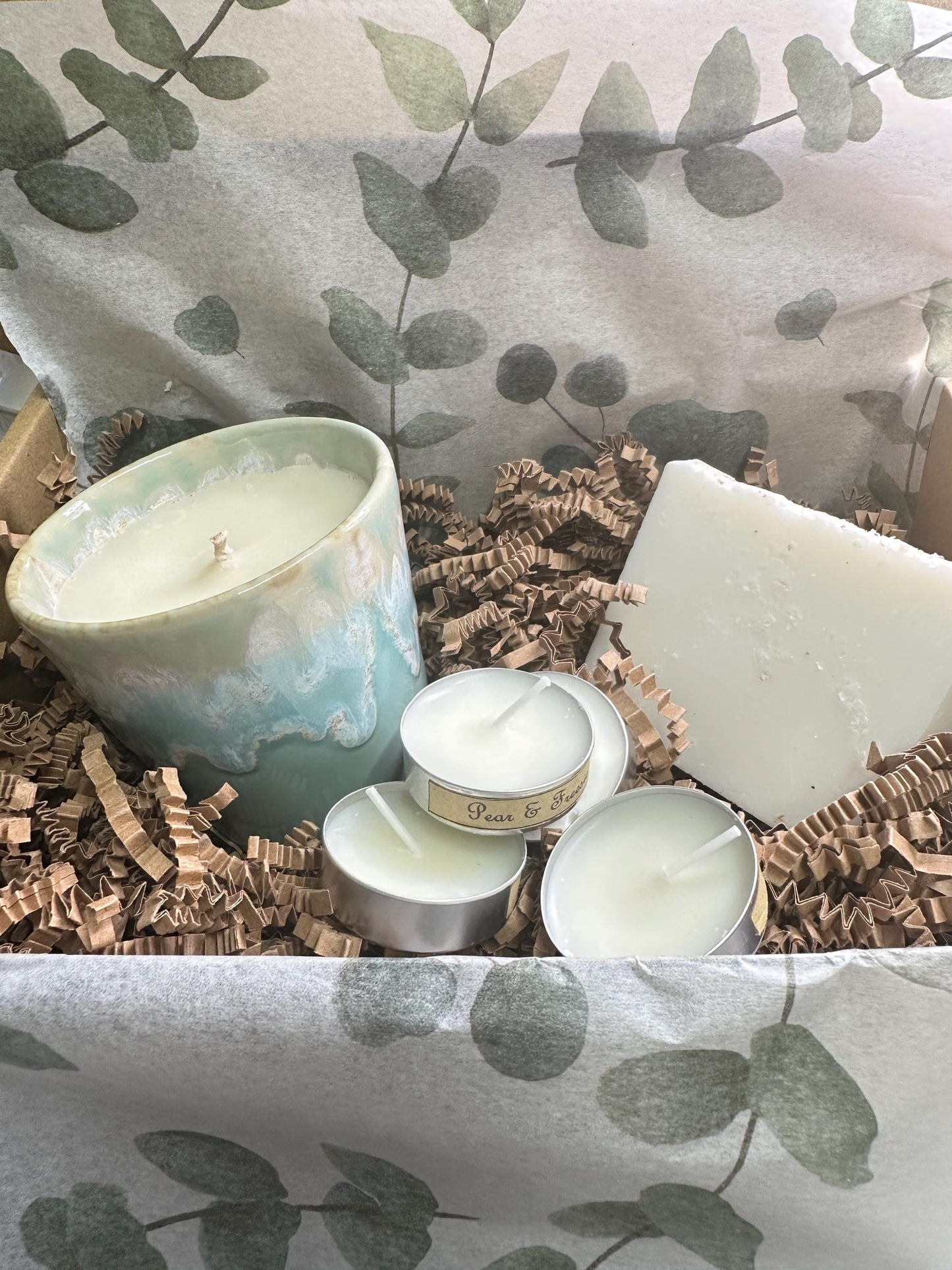 Box of Calm, Relaxation Gift for Her, Candle & Himalayan Salt Soap, Thoughtful Handmade Gift Set