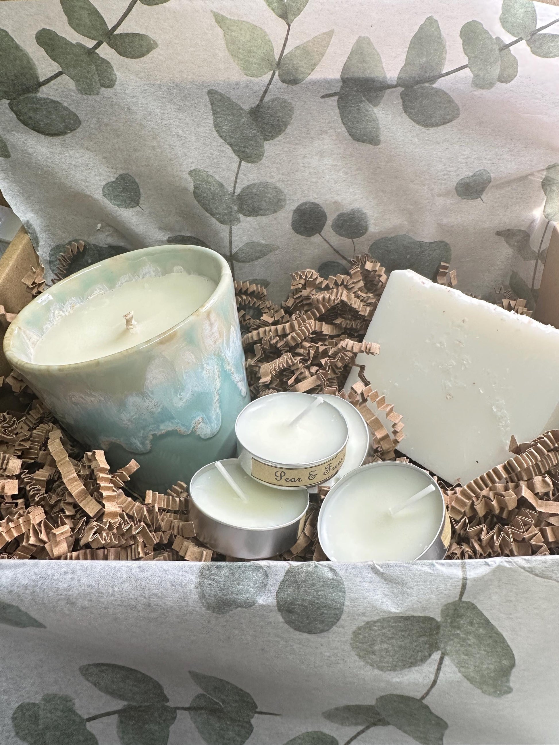 Box of Calm, Relaxation Gift for Her, Candle & Himalayan Salt Soap, Thoughtful Handmade Gift Set