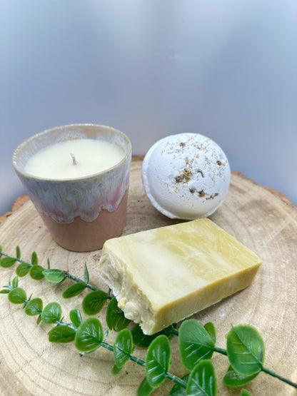 Luxury Gift Box, Box of Positivity, Candle, Soap & Bath Bomb, Birthday or Thank You Gift, Wellness Paper Set