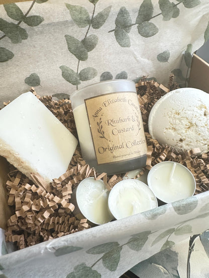 Personalised Candle & Soap Gift Box with Bath Bomb, Medium Frosted Candle Gift Set, Gifts for Her, Thank you Gift, Personalised Gift