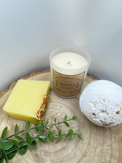 Personalised Candle & Soap Gift Box with Bath Bomb, Medium Frosted Candle Gift Set, Gifts for Her, Thank you Gift, Personalised Gift