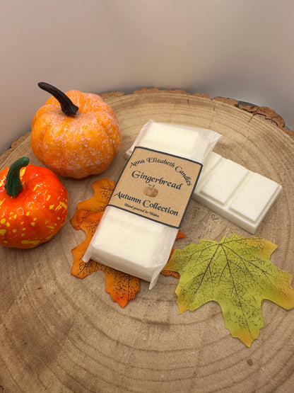 Autumn Wax Melt Snapbar, Pumpkin Spice, Toasted Marshmallow, Witches Brew or Gingerbread, Seasonal Wax Melts, Autumn Wax Melts
