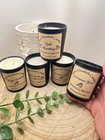 Christmas Candle Gift Box, Set of 5 Mini Christmas Candles, Cosy Seasonal Gift Set, Christmas Home Fragrance