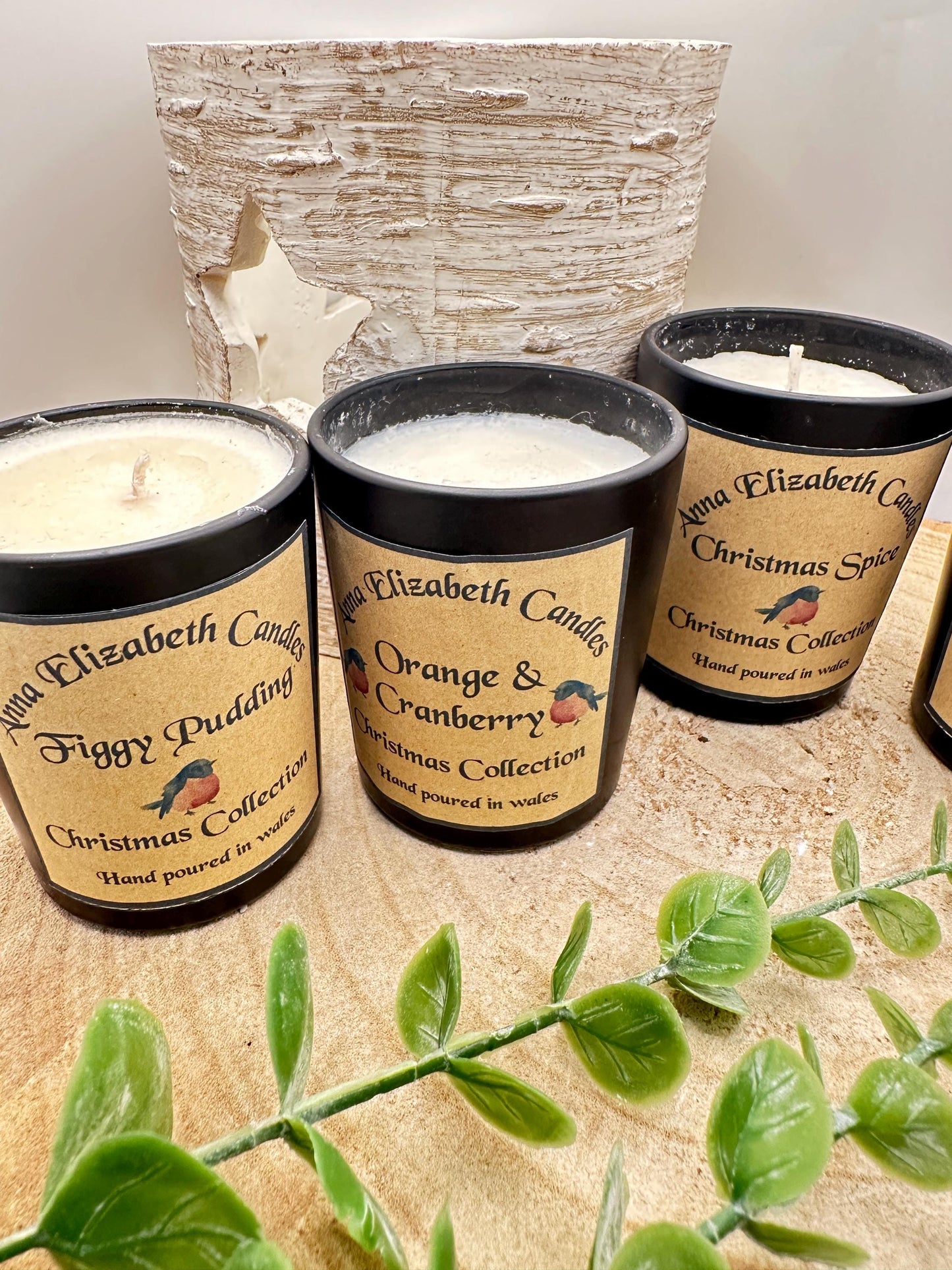 Christmas Candle Gift Box, Set of 5 Mini Christmas Candles, Cosy Seasonal Gift Set, Christmas Home Fragrance