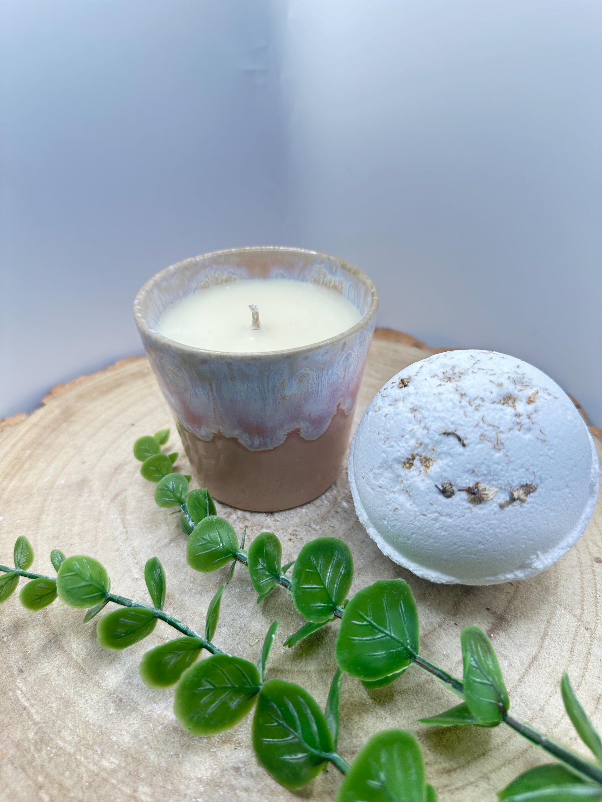 Box of Positivity, Candle & Revive Bath Bomb Gift Set, Uplifting Wellness Set