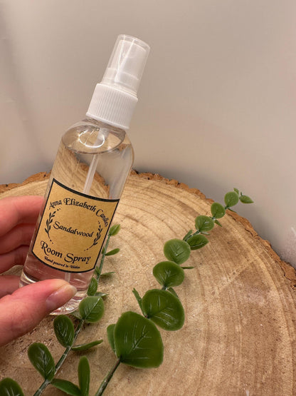 Sandalwood Room Spray, Home Fragrance Mist, 100ml, Long Lasting Scented Room Spray