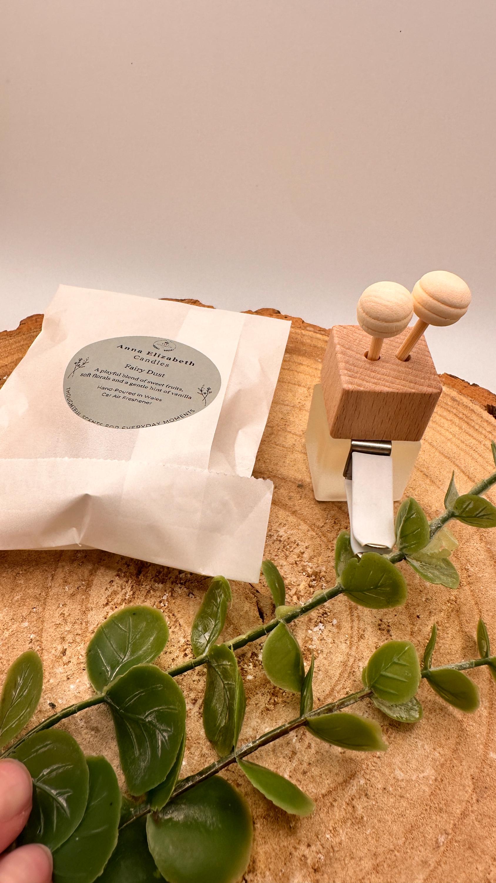 Car Air Freshener with Clip, Pure Scented Oils, Refillable & Vegan Friendly, Scented Car Diffuser, Personalised Car Gift