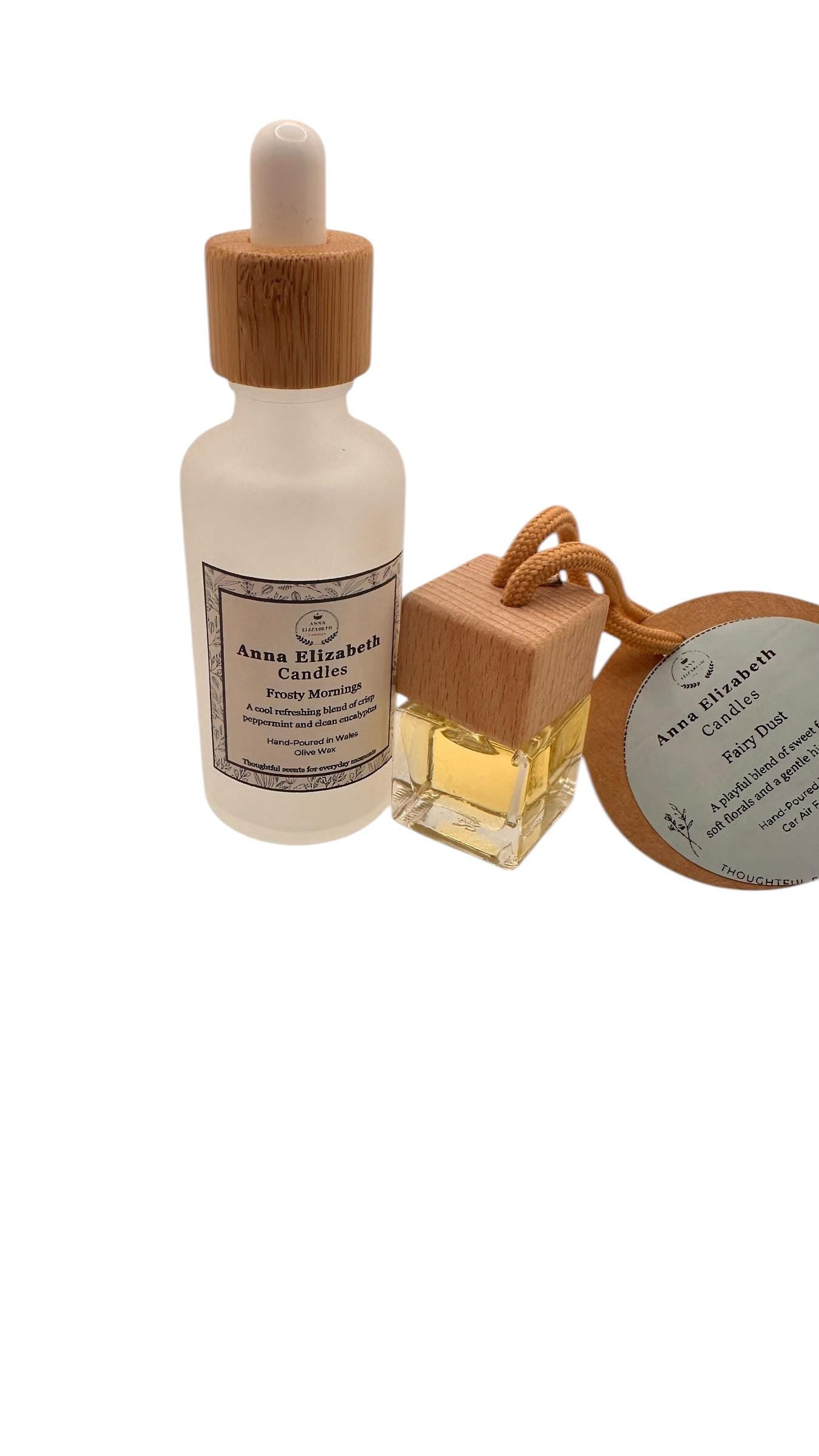 Car Air Freshener with Refill Oil, Refillable Car Air Freshener, Hanging Car Air Freshener Set, Long Lasting Car Scent