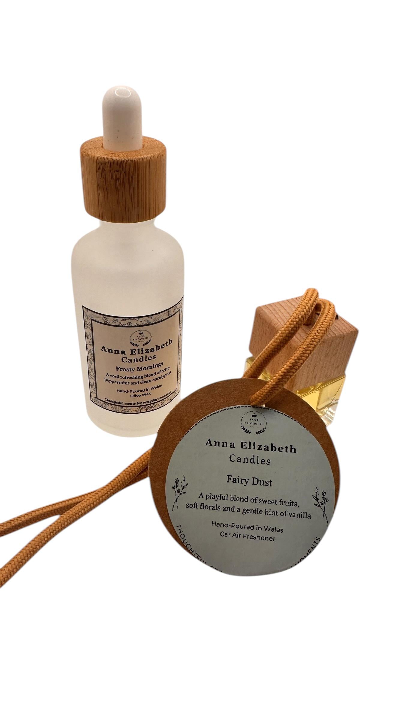 Car Air Freshener with Refill Oil, Refillable Car Air Freshener, Hanging Car Air Freshener Set, Long Lasting Car Scent