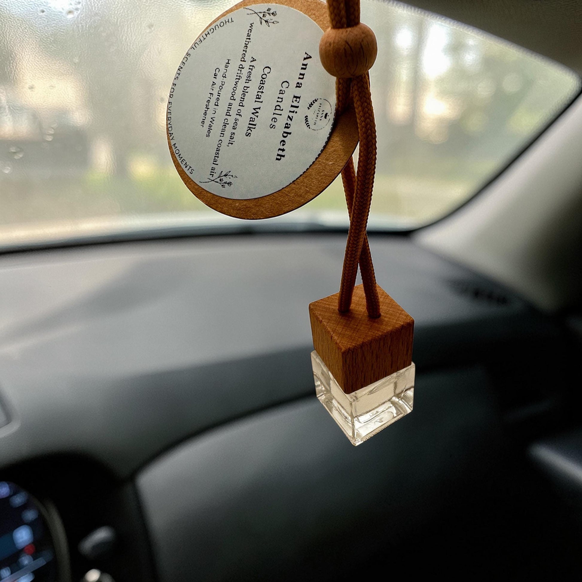 Car Air Freshener with Refill Oil, Refillable Car Air Freshener, Hanging Car Air Freshener Set, Long Lasting Car Scent