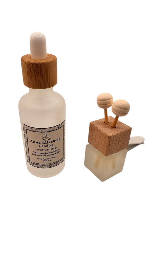 Car Vent Clip Air Freshener with Refill Oil, Refillable Car Diffuser, Strong Car Scent, Long Lasting Car Fragrance, Eco Friendly