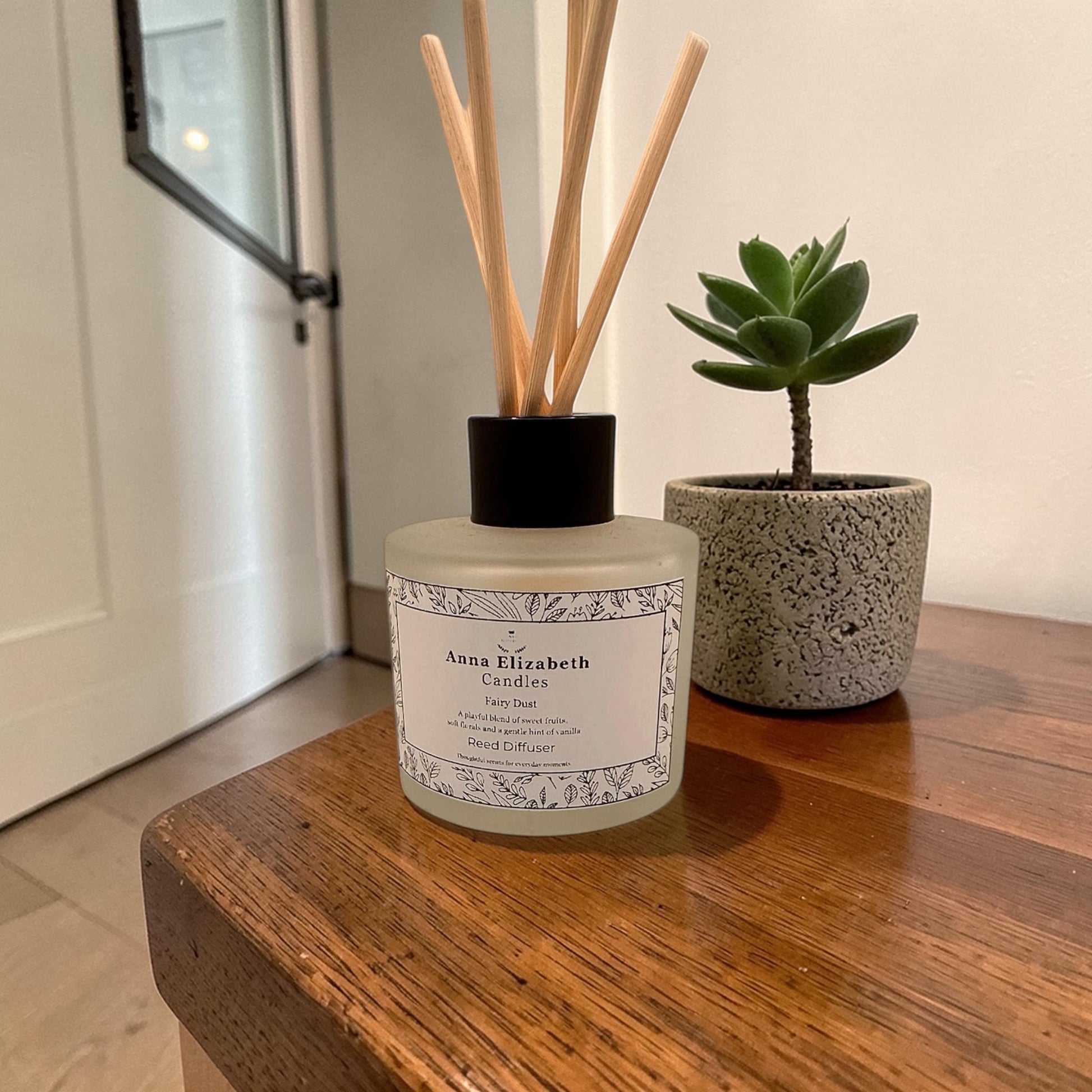 Personalised Reed Diffuser, Custom Home Fragrance Gift, Reed Diffuser Gift, Frosted Glass Diffuser, Ready to Gift