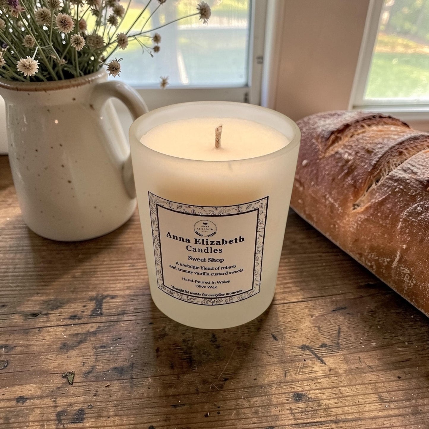 Large Scented Candle, Olive Wax Candle, Refillable Candle, Home Fragrance Candle, Long Lasting Jar Candle
