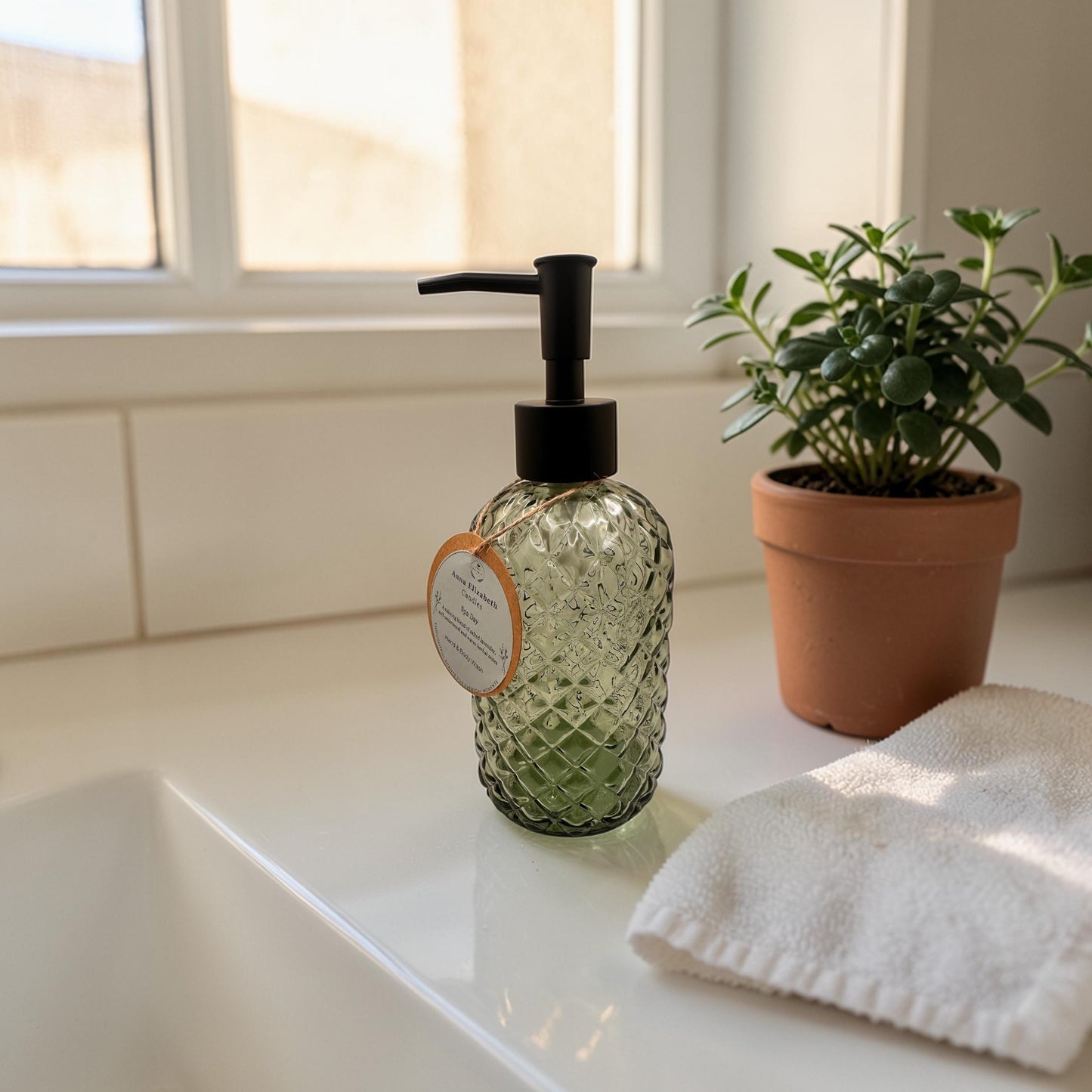 Hand & Body Wash, Scented Body Wash, Refillable Glass Bottle, Liquid Hand Soap, Home Fragrance, Bathroom Essentials