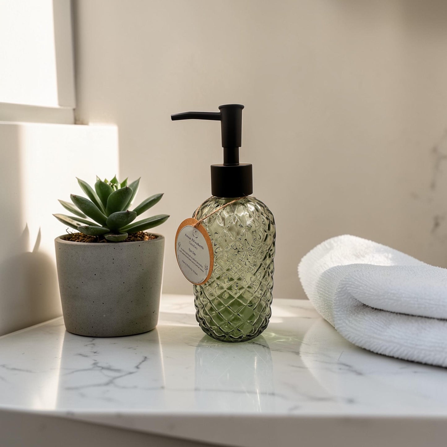 Hand & Body Wash, Scented Body Wash, Refillable Glass Bottle, Liquid Hand Soap, Home Fragrance, Bathroom Essentials