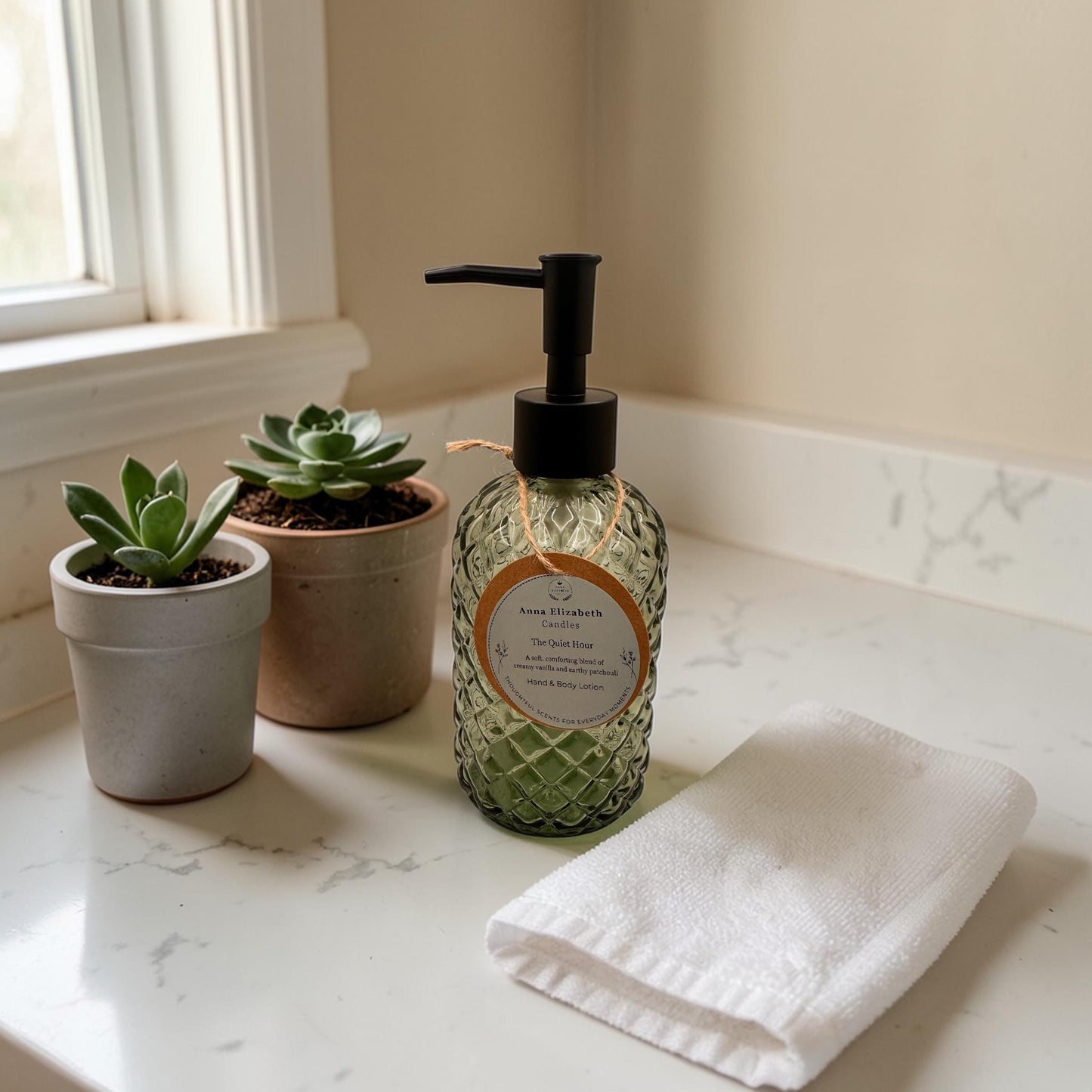 Refillable Hand Wash & Lotion, Glass Bottle Body Care, Bathroom Set, Home Fragrance, Everyday Luxury