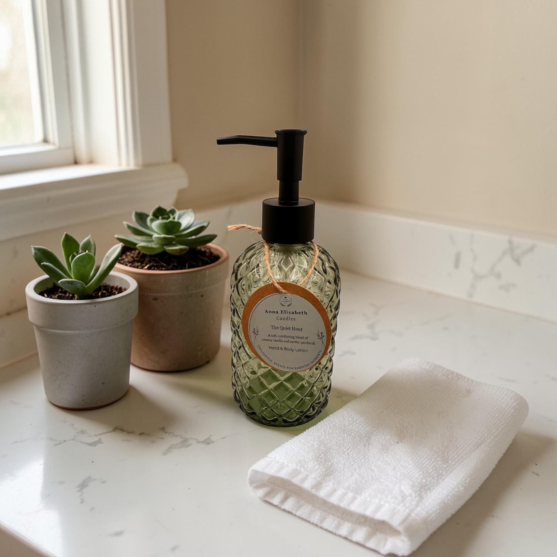 Refillable Hand Wash & Lotion, Glass Bottle Body Care, Bathroom Set, Home Fragrance, Everyday Luxury