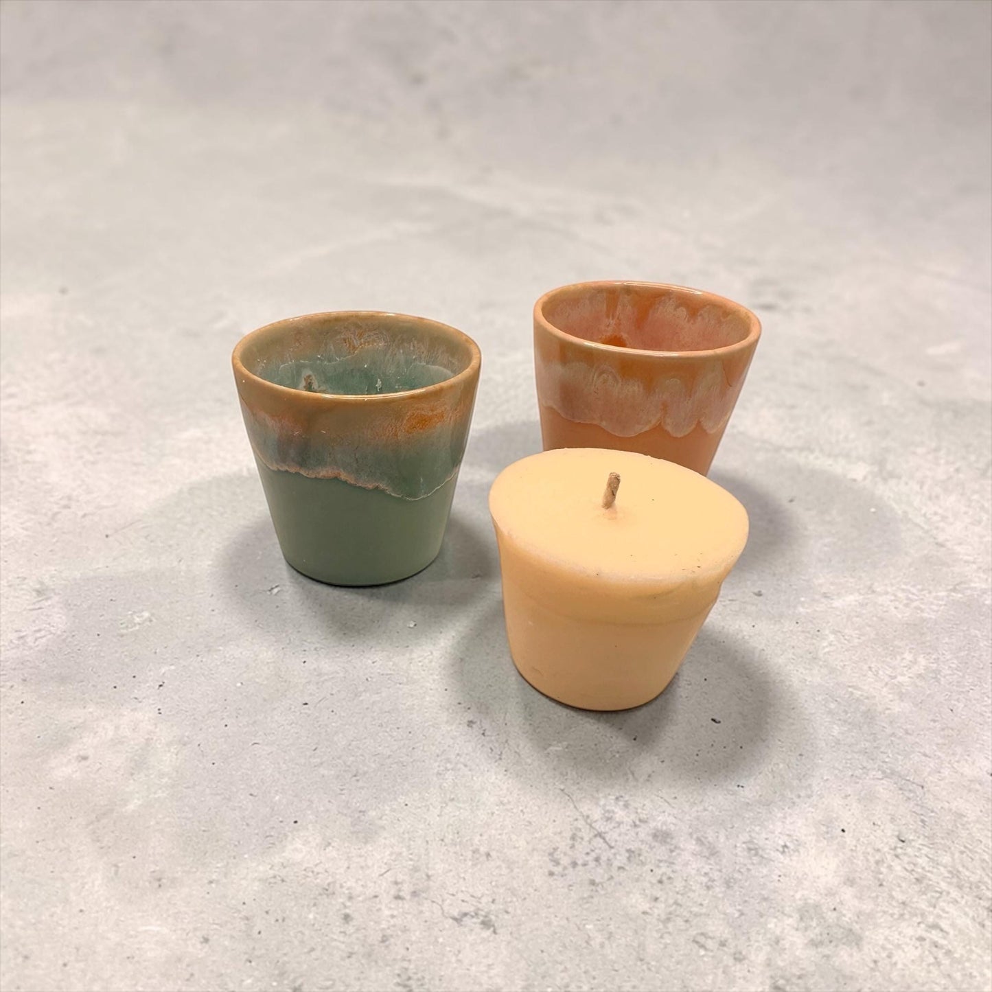 Blue Coffee Cup Candle, Ceramic Pot Candle, Olive Wax Candle, Aesthetic Candle, Home Decor, Refillable