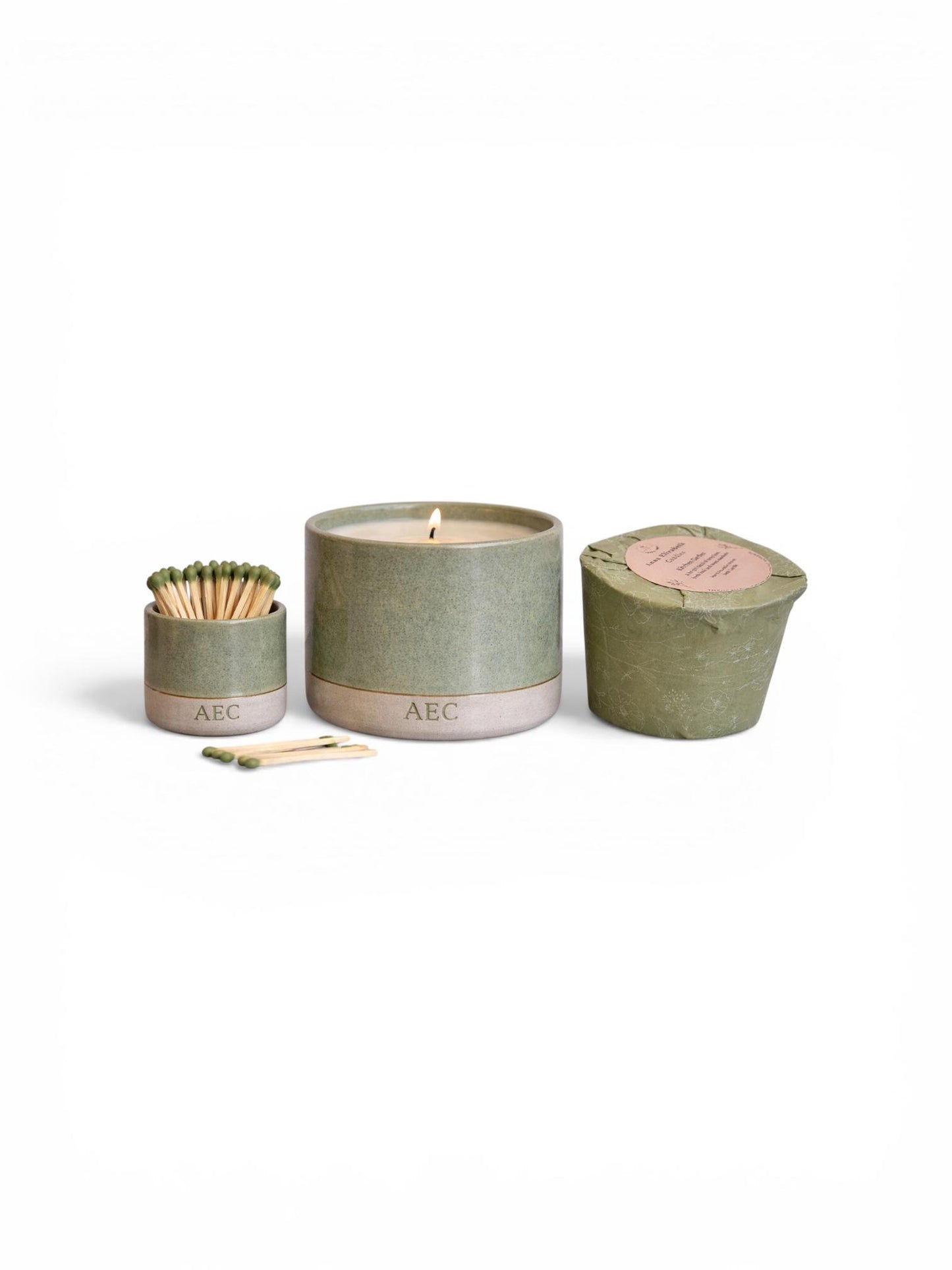 Personalised Mini Candle with Refill, Small Ceramic Candle Gift, Custom Candle, Refillable Candle Set, Home Fragrance