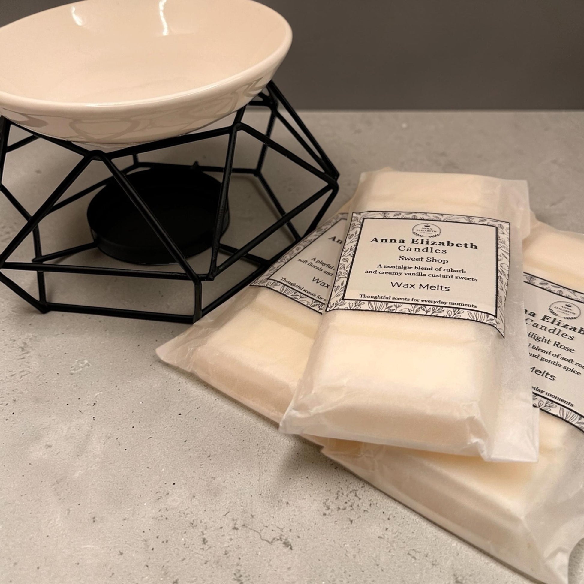 Wax Melt Starter Set, Snap Bars x3 and Black Burner, Olive Wax Melts, Home Fragrance Set, Pick & Mix Available