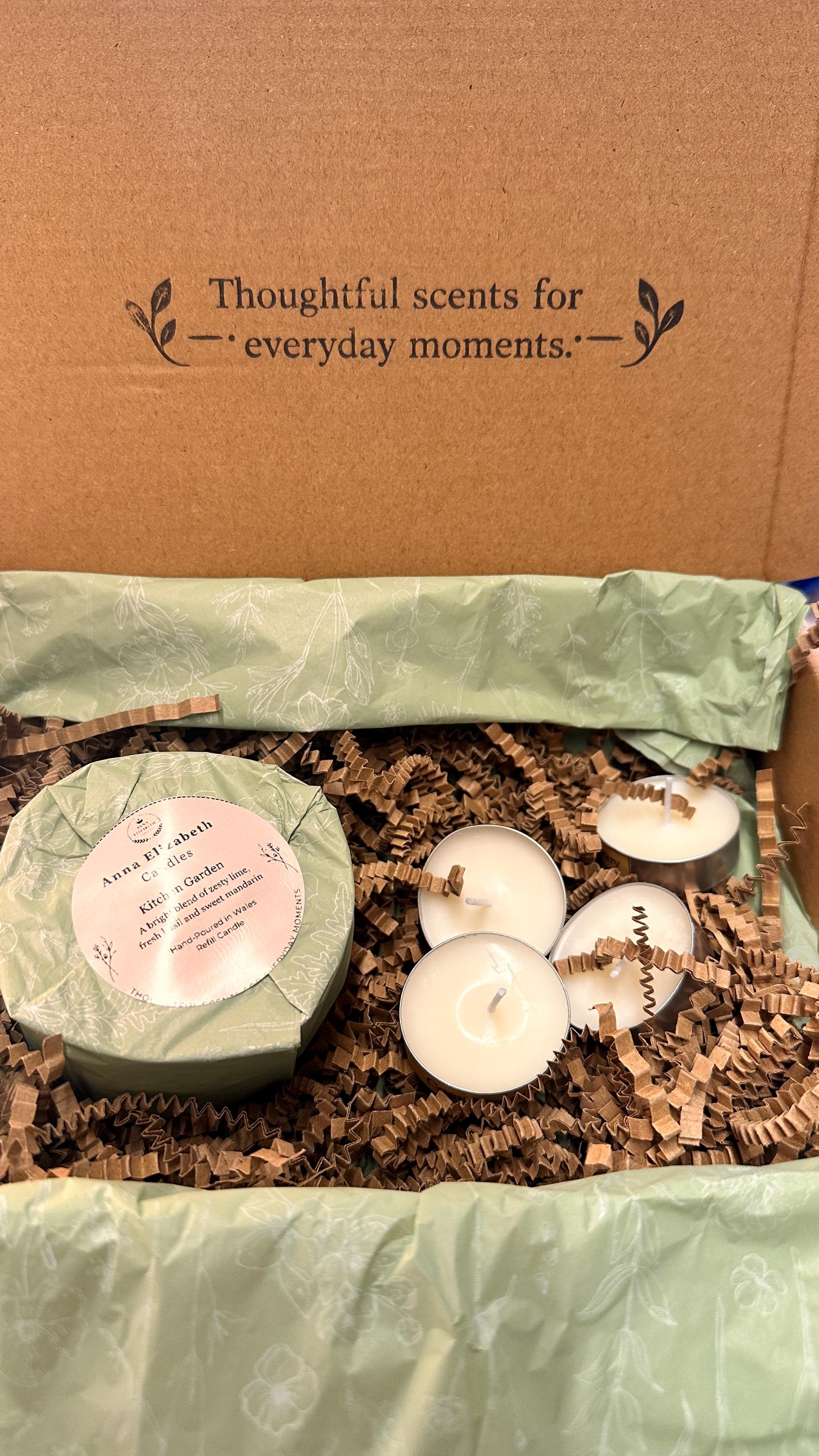 Personalised Positivity Candle Gift Set, Essential Oil Coffee Cup Candles, Mini & Large Candle Set, Uplifting Gift for Her