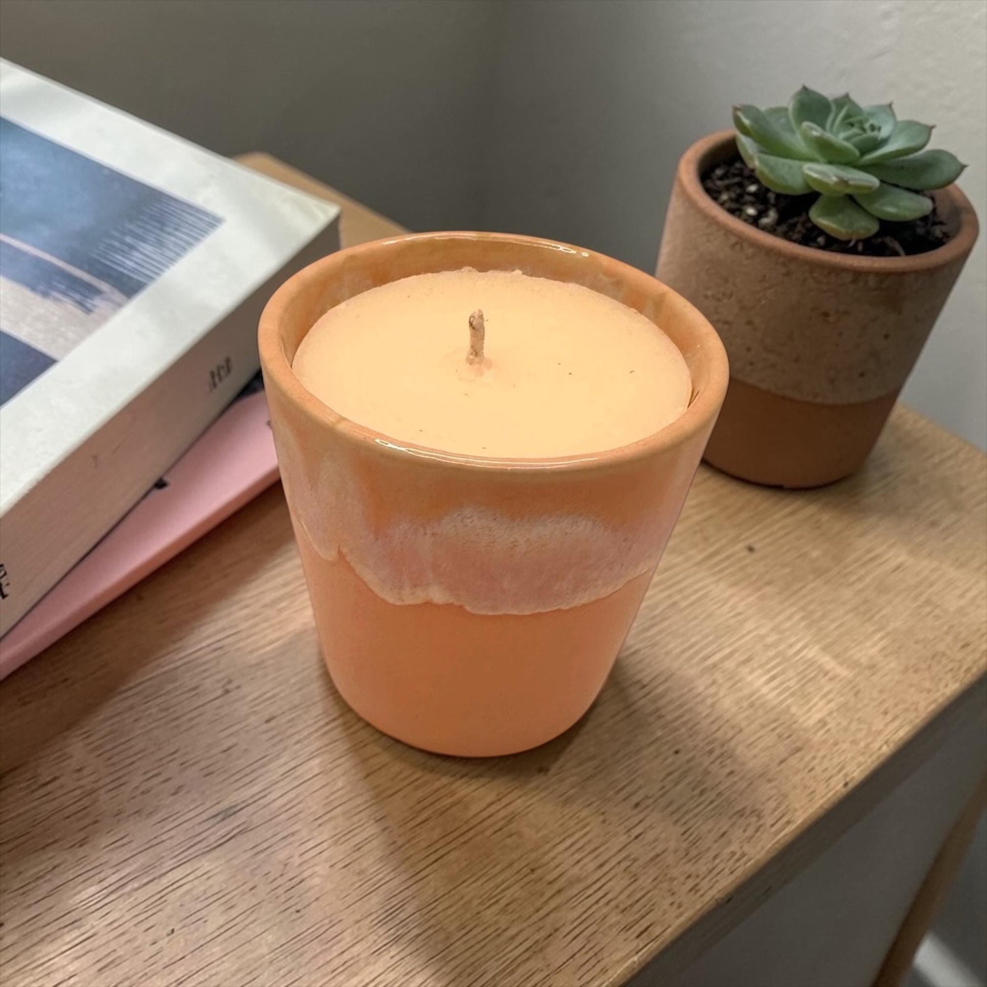 Wellness Candle for Positivity, Essential Oil Candle, Mini Pink Candle, Self Care Gift, Aromatherapy Candle