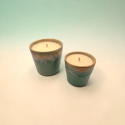 Personalised Calm Candle Gift Set, Essential Oil Coffee Cup Candles, Mini & Large Candle Set, Relaxing Gift for Her