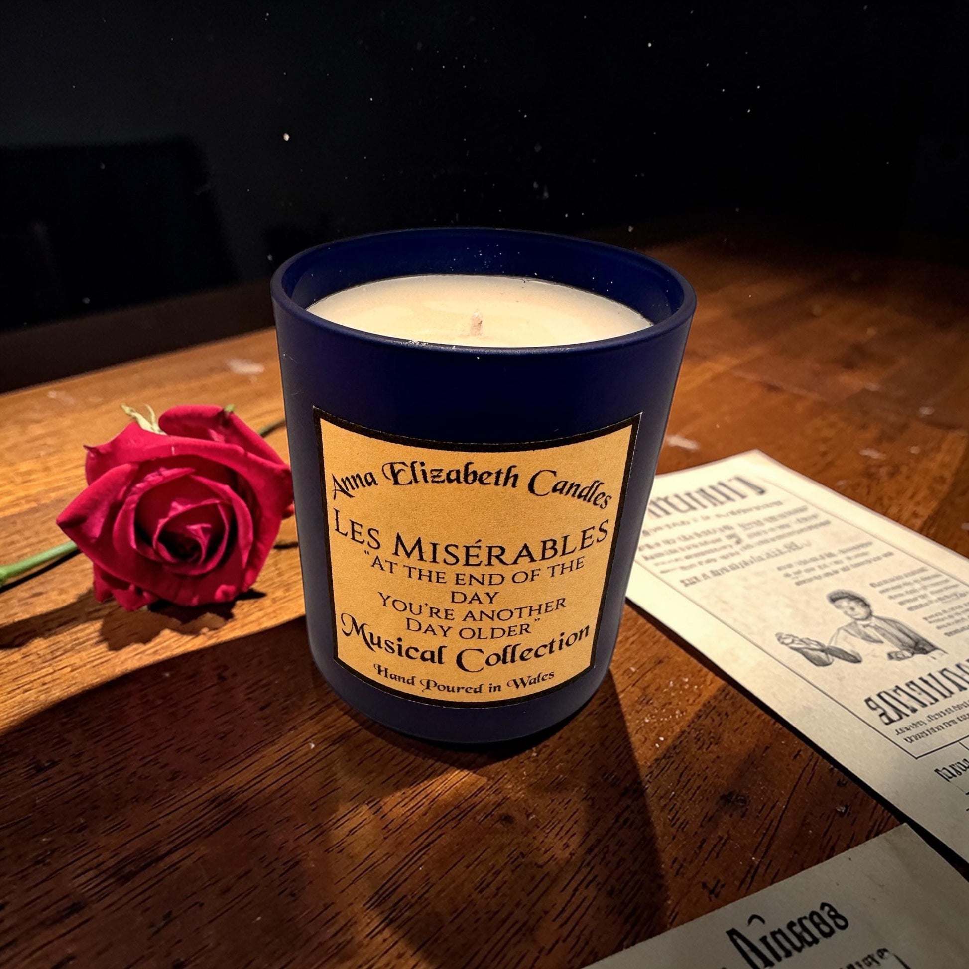 Les Miserables Candle, Musical Theatre Candle, Theatre Inspired Gift, Broadway Candle, Unique Gift for Theatre Lover