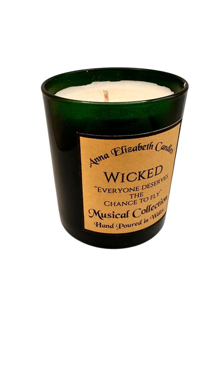 Wicked Candle, Musical Theatre Candle, Theatre Lover Gift, Broadway Candle, Inspired by Wicked, Magical Candle Gift, Witchy Candle