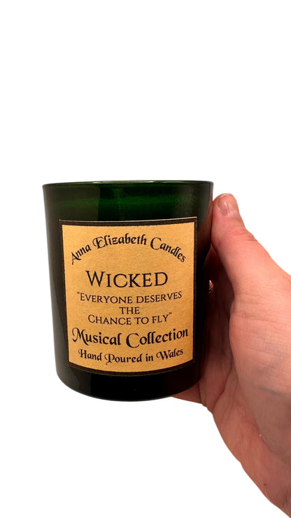 Wicked Candle, Musical Theatre Candle, Theatre Lover Gift, Broadway Candle, Inspired by Wicked, Magical Candle Gift, Witchy Candle