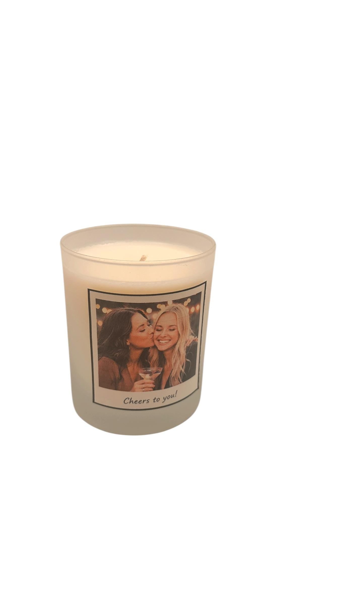 Photo Candle, Personalised Candle with Photo, Custom Photo Gift, Add Your Own Image, Birthday Gift, Handmade UK