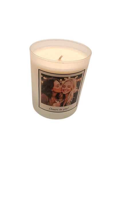 Photo Candle, Personalised Candle with Photo, Custom Photo Gift, Add Your Own Image, Birthday Gift, Handmade UK