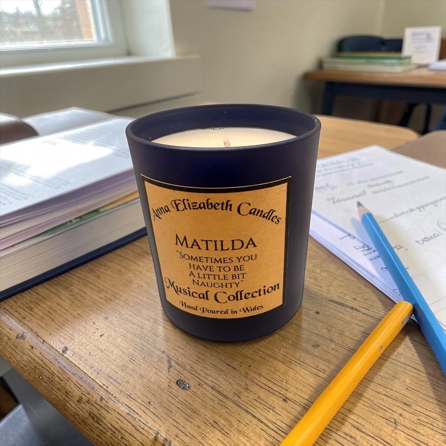 Matilda The Musical Candle, Musical Theatre Gift, Teacher Gift Candle, Book Lover Candle, Theatre Lover Gift
