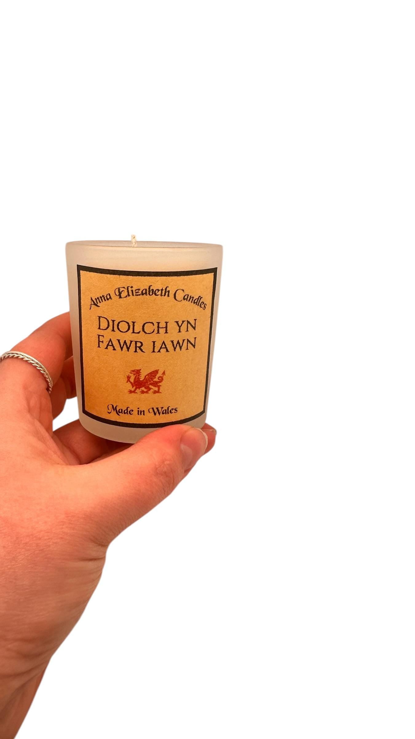 Diolch yn Fawr Soy Wax Candle, Thank You Gift, Handmade in Wales