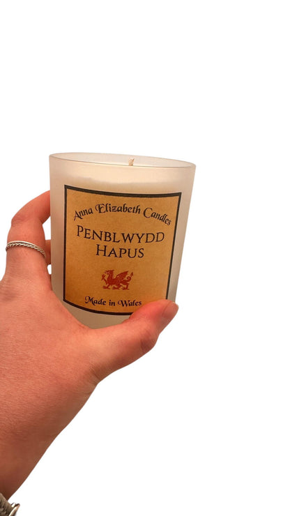 Penblwydd Hapus Candle, Welsh Birthday Gift, Personalised Candle, Large Scented Candle, Unique Welsh Gift