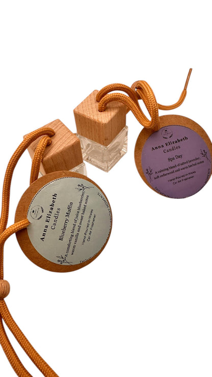 Car Air Freshener, Set of 2, Refillable Hanging Car Air Fresheners, Long Lasting Car Fragrance, Eco Friendly Gift