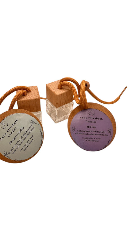 Set of 2, Handcrafted Car Air Freshener, Long Lasting Home Fragrance, Natural Fragrance, Original Collection Scents, Glass Air Freshener