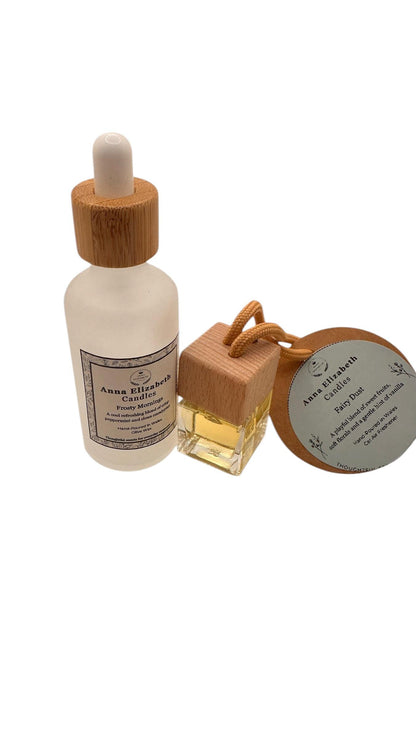 Car Air Freshener with Refill Oil, Refillable Car Air Freshener, Hanging Car Air Freshener Set, Long Lasting Car Scent