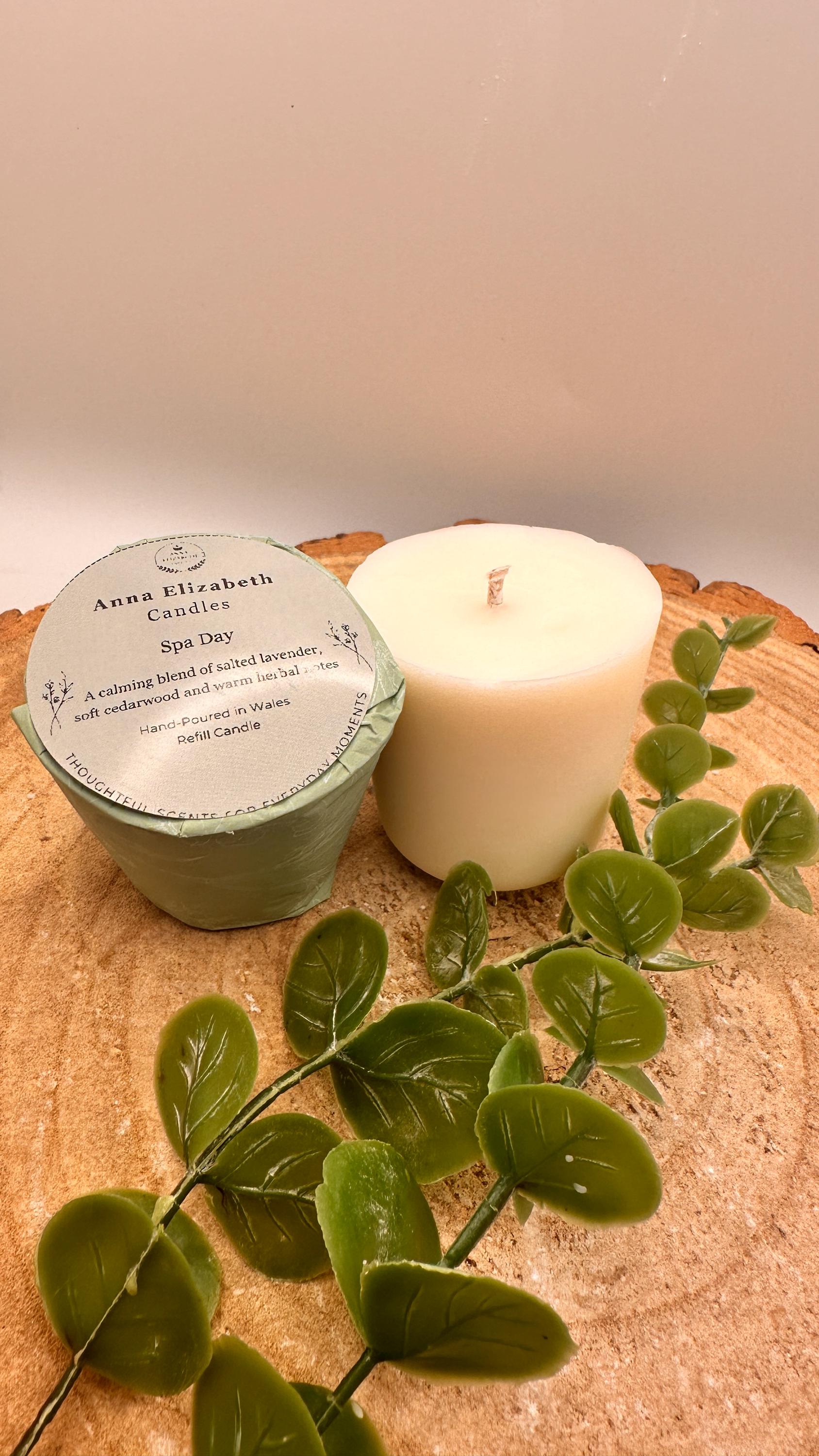 Scented Candle Refill, Medium Candle Refill, Candle Insert, Refillable Candle, Eco Friendly Candle Refill, Olive Wax Refill