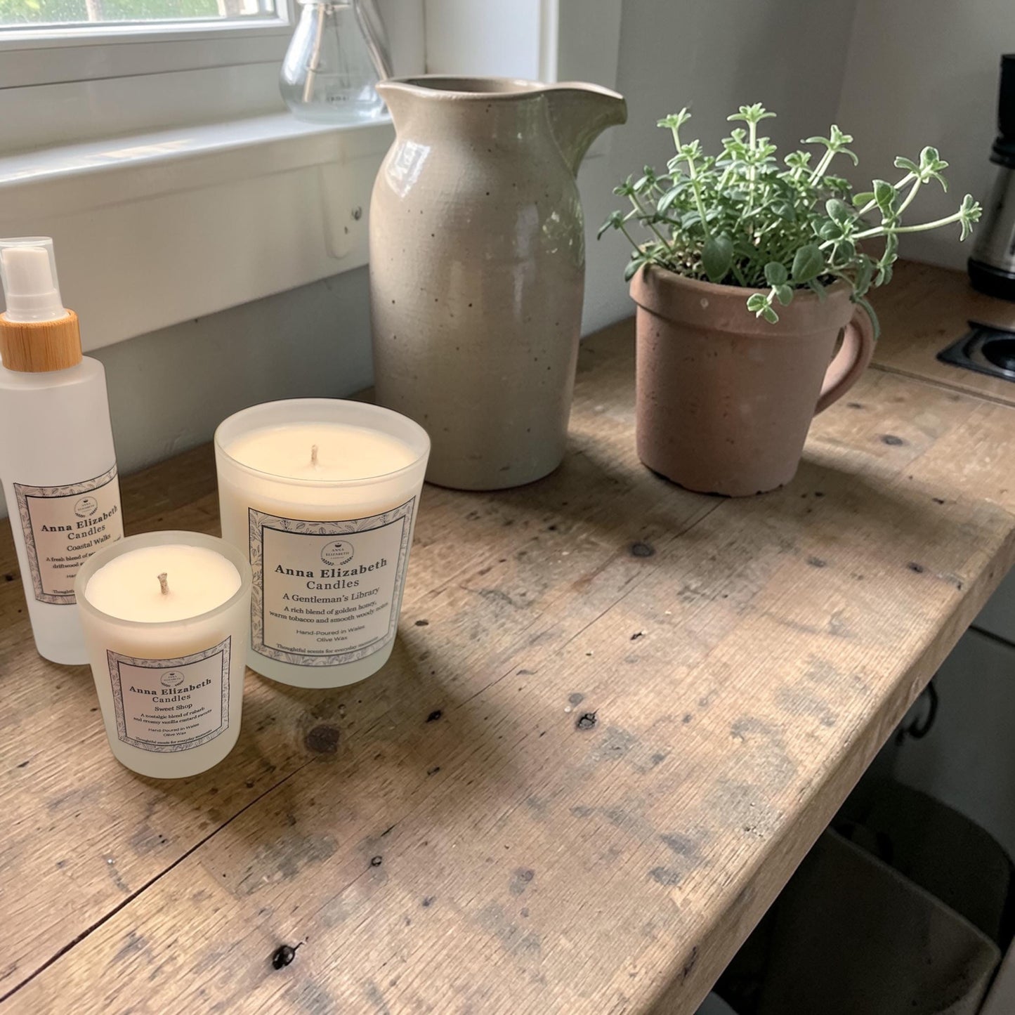 Refillable Candle Set, Large Scented Candle with Refill, Olive Wax Candle, Home Fragrance, Long Lasting Candle