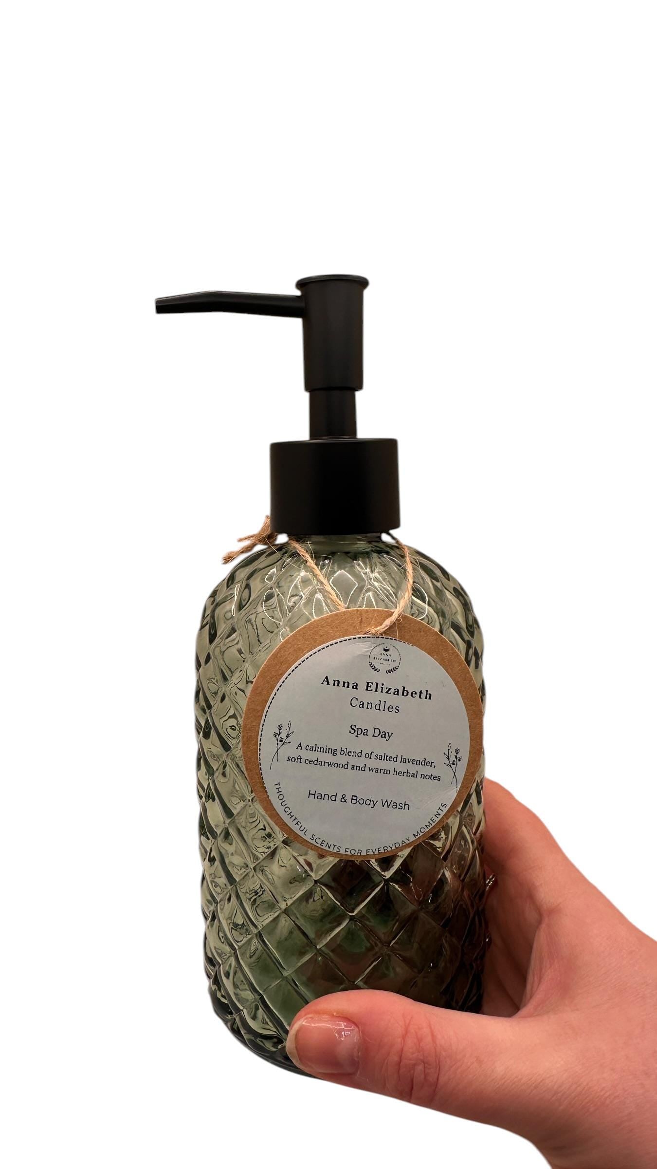 Hand & Body Wash, Scented Body Wash, Refillable Glass Bottle, Liquid Hand Soap, Home Fragrance, Bathroom Essentials