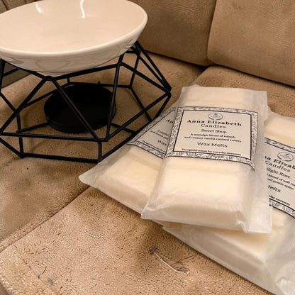 Personalised Wax Melt Gift Set, Burner & Snap Bars x3, Custom Home Fragrance Gift, Wax Melt Starter Set