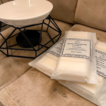 Wax Melt Starter Set, Snap Bars x3 and Black Burner, Olive Wax Melts, Home Fragrance Set, Pick & Mix Available