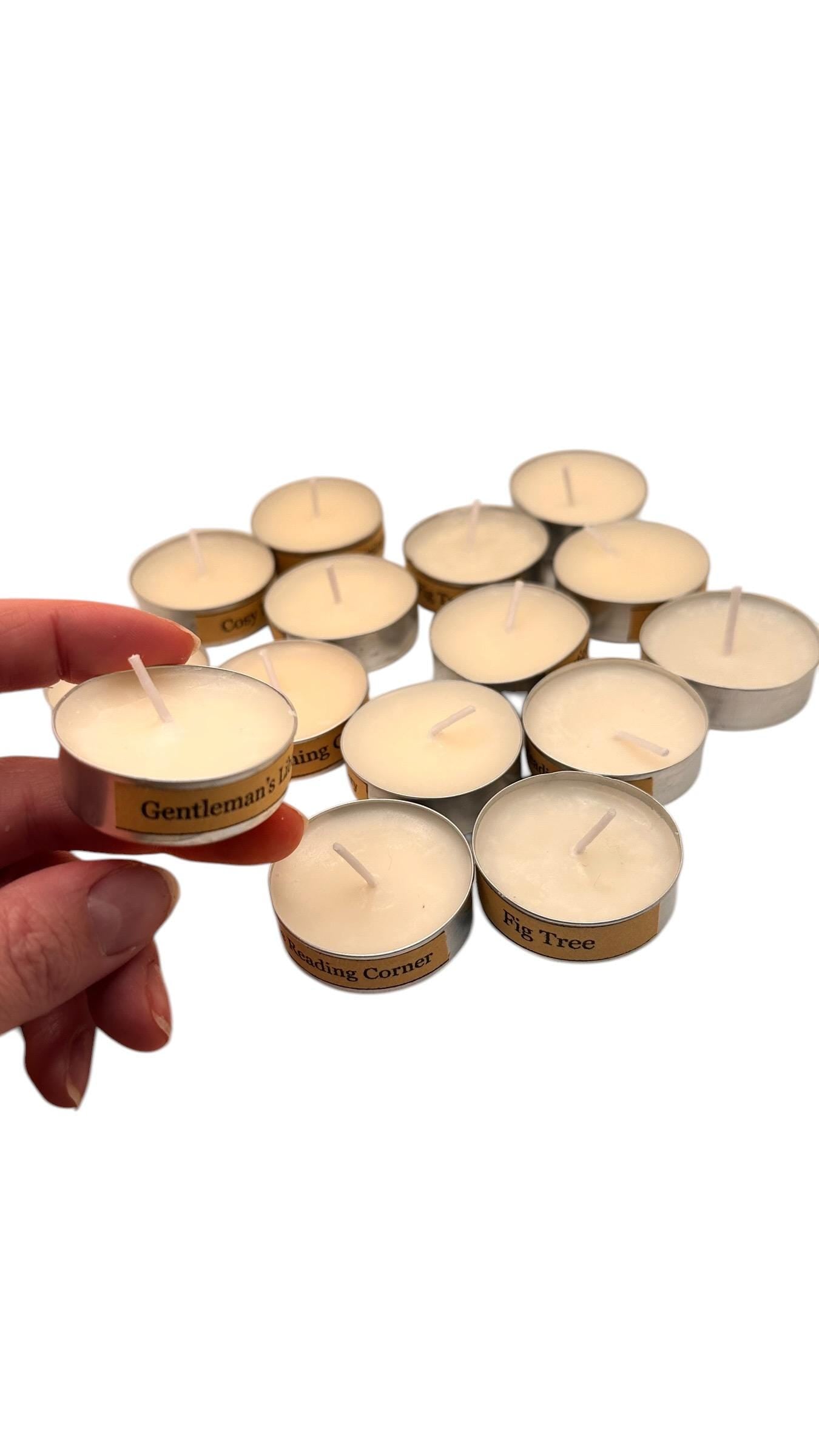 Wax Melt Tealight Set, 15 Scented Tealights, Olive Wax Tealights, Home Fragrance Sampler, Candle Samples