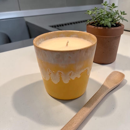 Energy Candle Gift Set with Personalised Message, Essential Oil Candle Set, Mini & Large Coffee Cup Candles, Wellness Gift