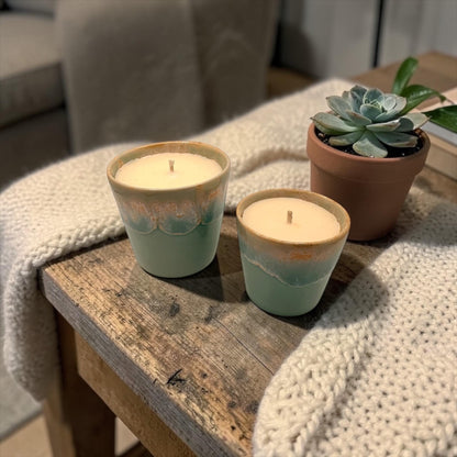 Personalised Calm Candle Gift Set, Essential Oil Coffee Cup Candles, Mini & Large Candle Set, Relaxing Gift for Her