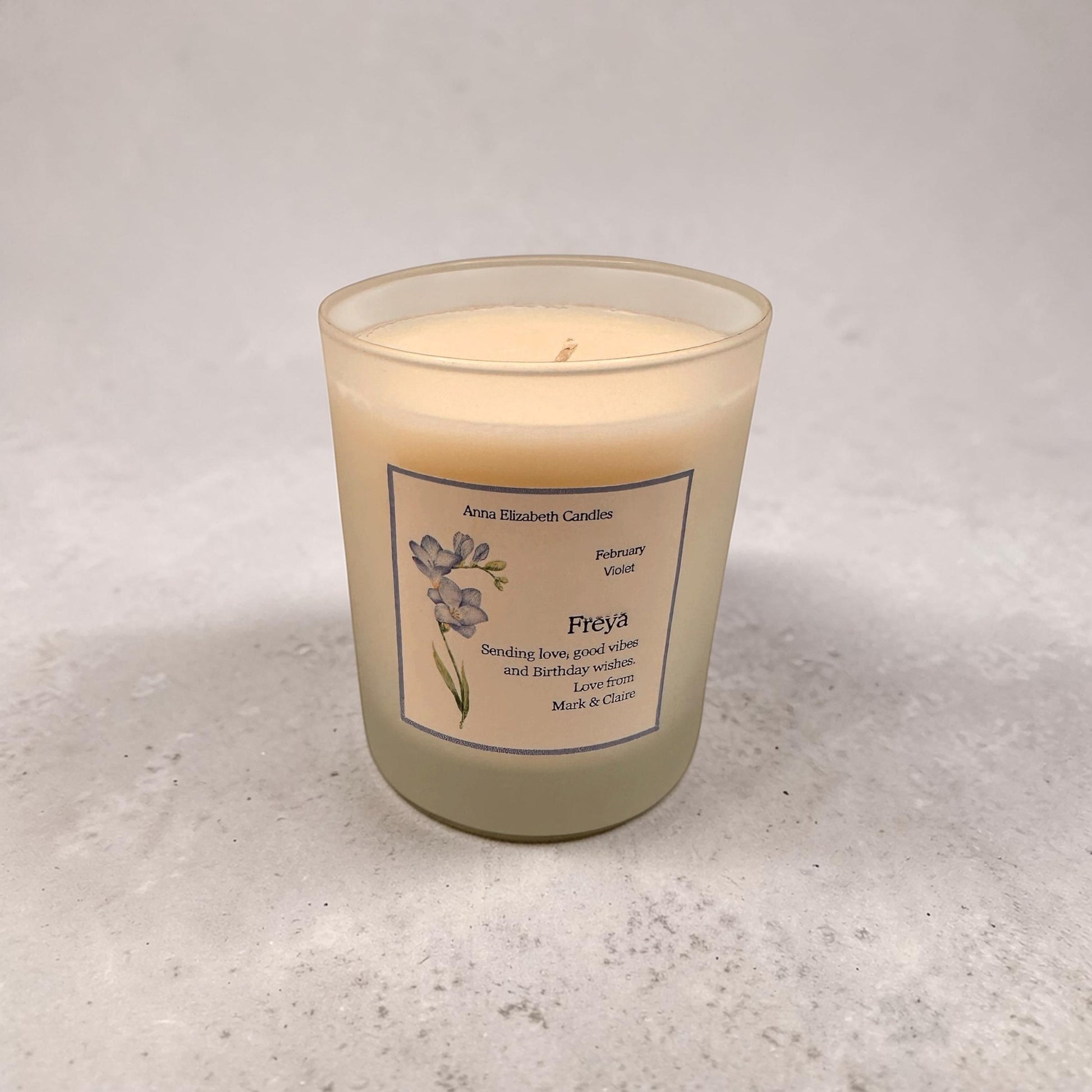 Birth Flower Candle, Personalised Candle Gift, Birthday Gift for Her, Custom Month Flower Candle, Keepsake Gift