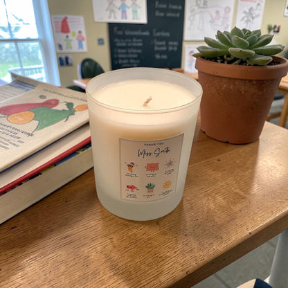 Personalised Teacher Thank You Candle, End of Term Teacher Gift, Thank You Miss Candle, Nursery Teacher Gift, Teaching Assistant Gift